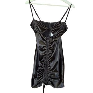 White Fox Boutique Shimmering Black Mini Dress